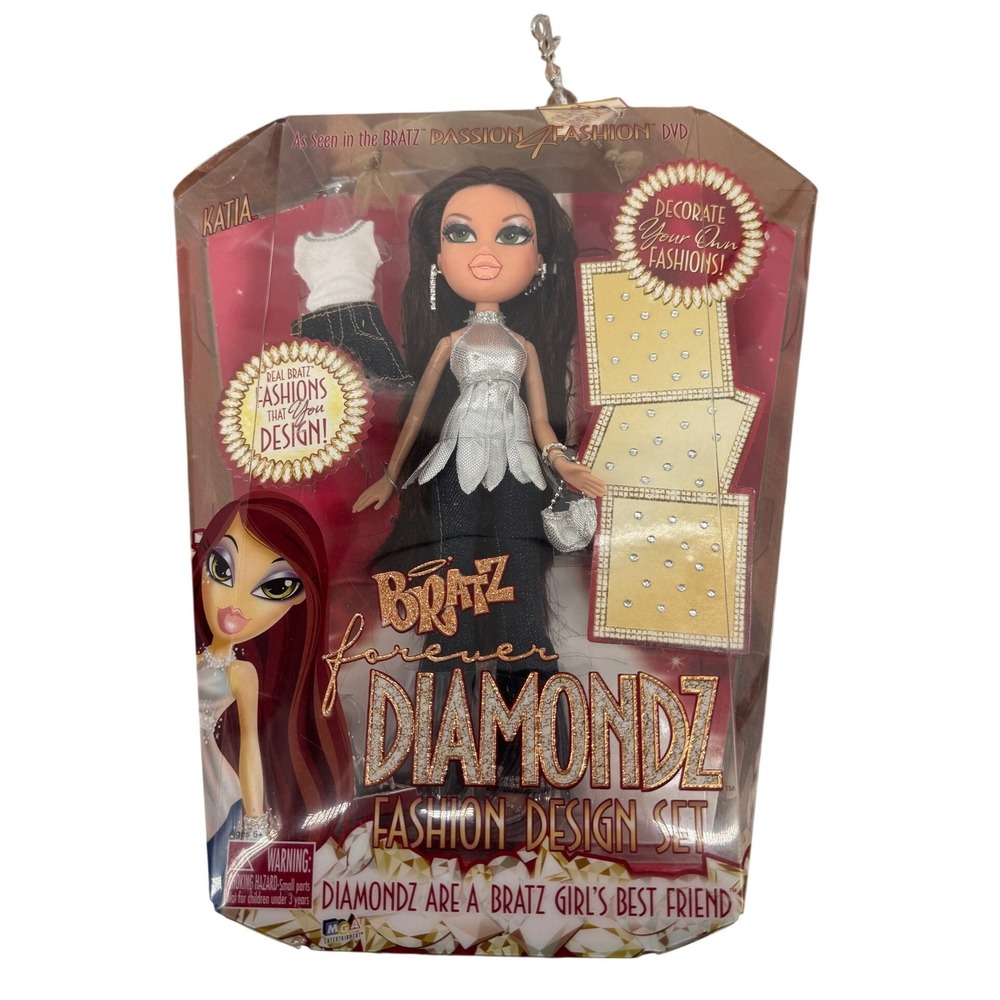 Bratz Forever Diamondz Katia Doll Fashion Design Set NIB Damaged Box 2006 Y2K